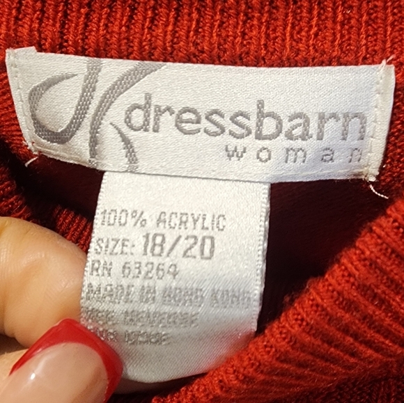 DRESSBARN women's Red Turtleneck sweater size 18/20 - Picture 7 of 10